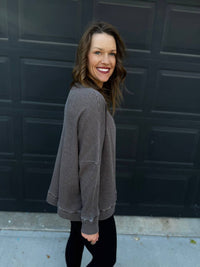 Mono B - Waffle Ribbed Pullover