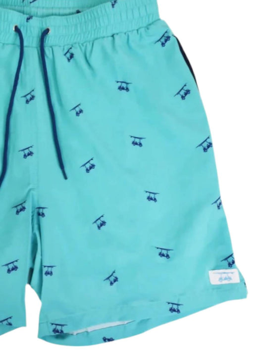 Bald Head Blues - Men's Aruba With Golf Carts Swim Shorts