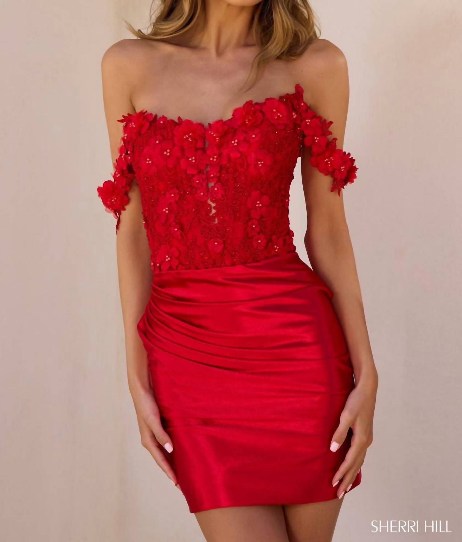 Sherri Hill - 3d Flower Cocktail Dress  Snagged & Bagged