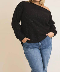 Gilli - Sequin Knit Top - Plus