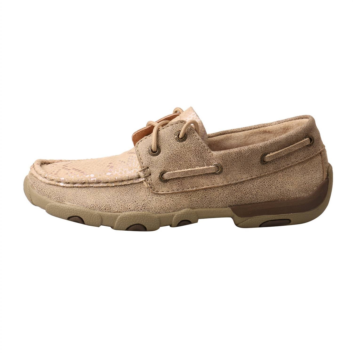 TWISTED X Women's Driving Moccasin in dusty tan - women's shoe - alternate view
