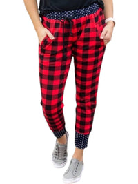 Rogue Society Apparel - Buffalo Plaid and Polka Joggers
