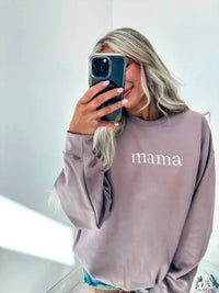 Gildan - Mama Embroidered Graphic Crewneck Top