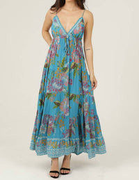 ANGIE Santorini Skies Dress in blue - women's dress - detail view