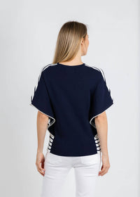Leo & Ugo - Relaxed Drapey Wide Stripe Top