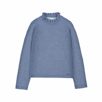 Abel & Lula - Girls' Ribbed Knit Ruffle Neck Top