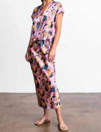 Go By Go Silk - Go Long For It Printed Silk Charmeuse Maxi Skirt