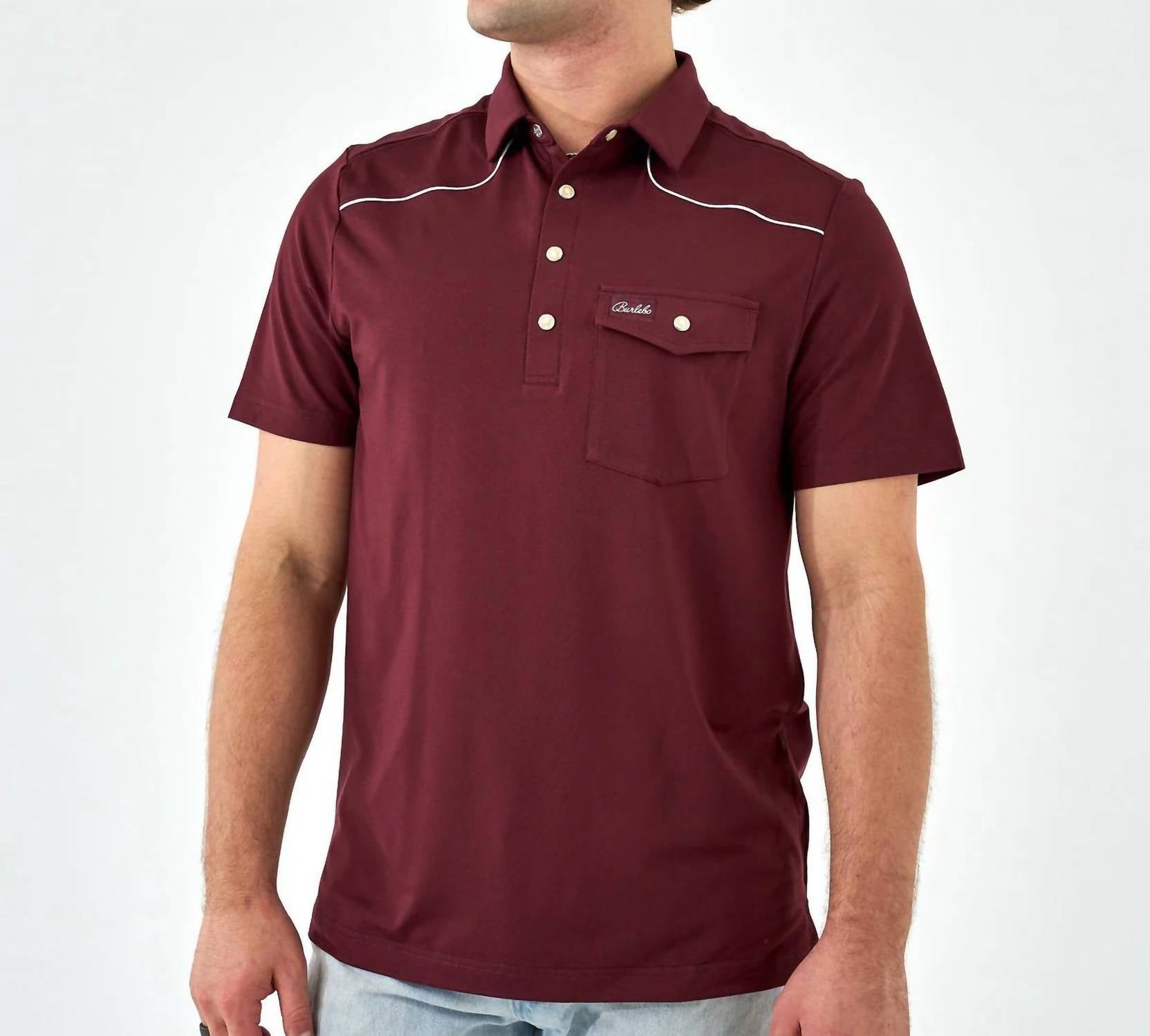 Burlebo - Pearl Snap Performance Polo