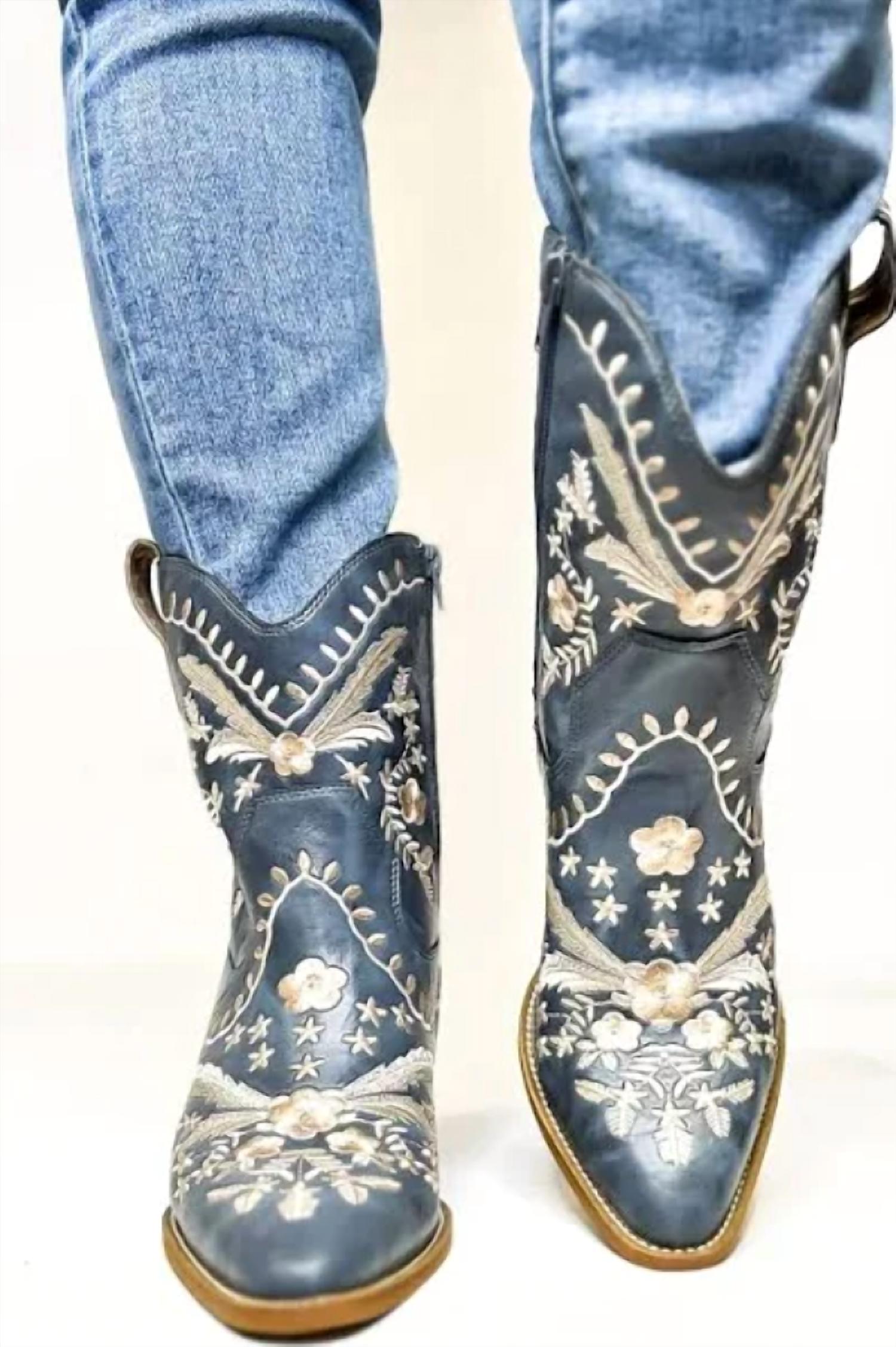 Corkys Footwear Women's Let's Go Girls Boots in blue - women's shoe - alternate view