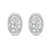 Diana M Jewels - Women's Oval Lab-grown Diamond Stud Earrings (1.00 Tcw) - Delicate