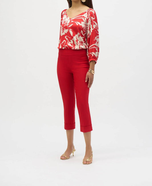 Joseph Ribkoff - Cuffed Pull On Capri Pants