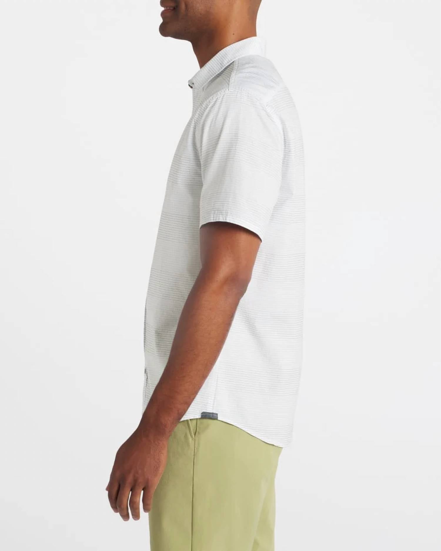 Flags & Anthem - Monroe Short Sleeve Dobby Stripe Woven Shirt