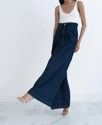 Untourage the Label Austyn Wide Leg Pants in dark blue - women's pants - detail view