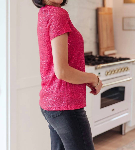 Glimmering Night Sequin Top