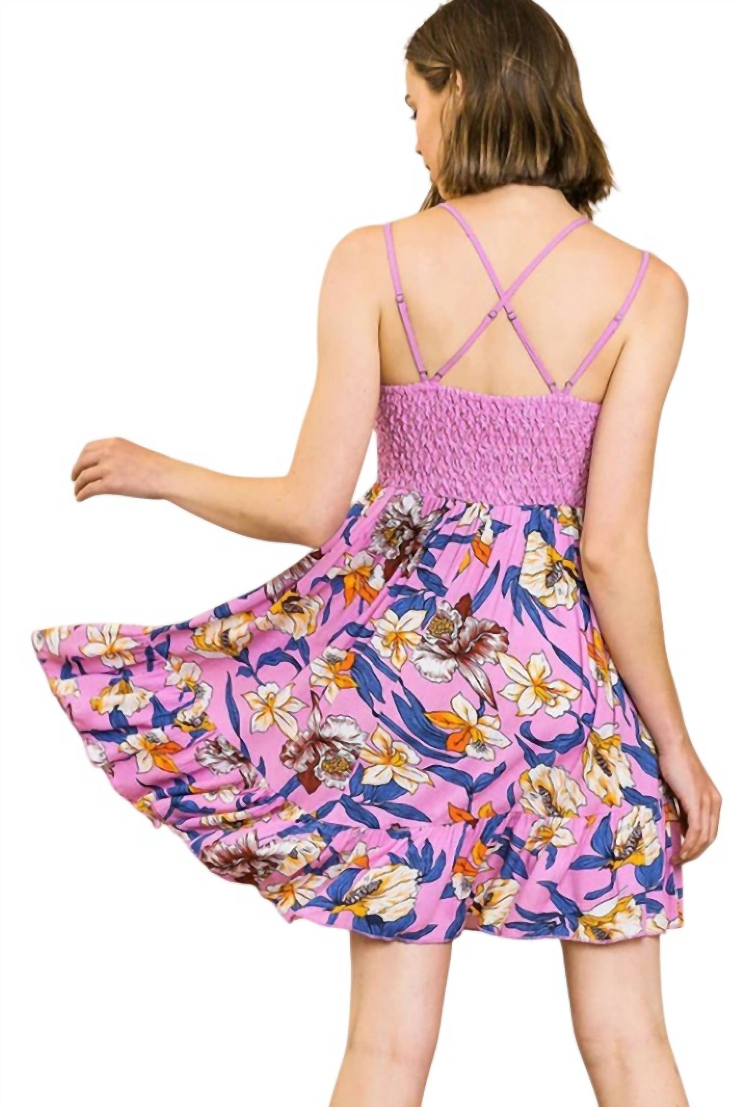Umgee - Lace Babydoll Ruffle Dress