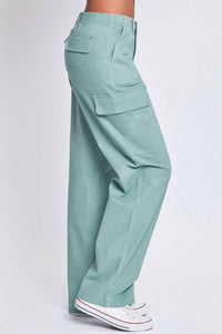 Ymi - High Rise Straight Leg Cargo Pants