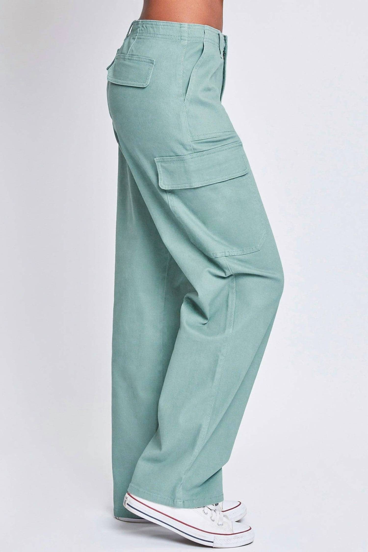 Ymi - High Rise Straight Leg Cargo Pants