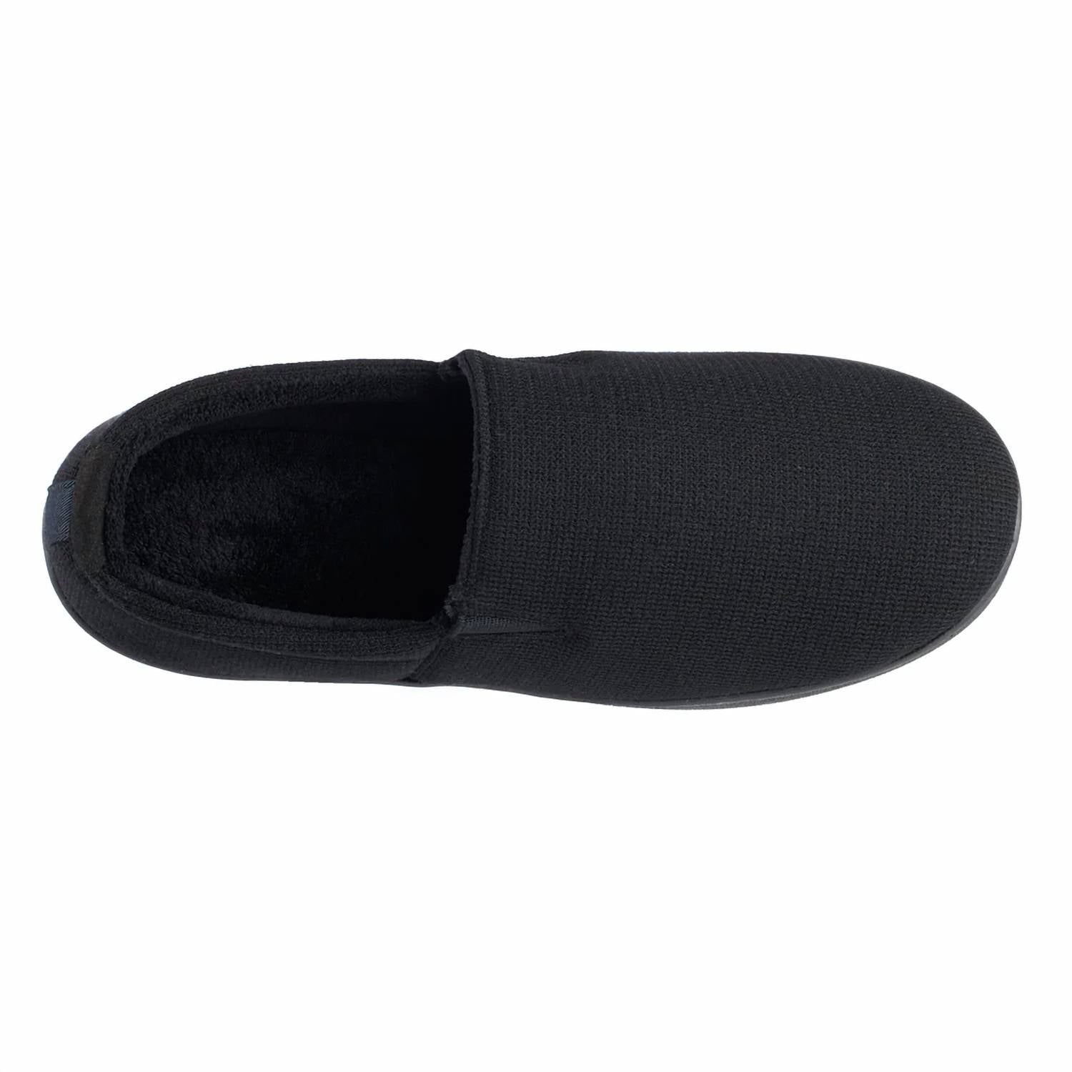 Isotoner - Men's Textured Knit Kai Closed Back Slippers