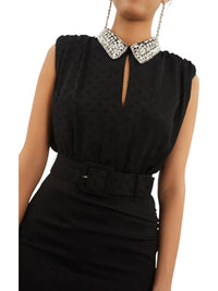 Rebecca Vallance - LORRAINE COLLAR MIDI DRESS