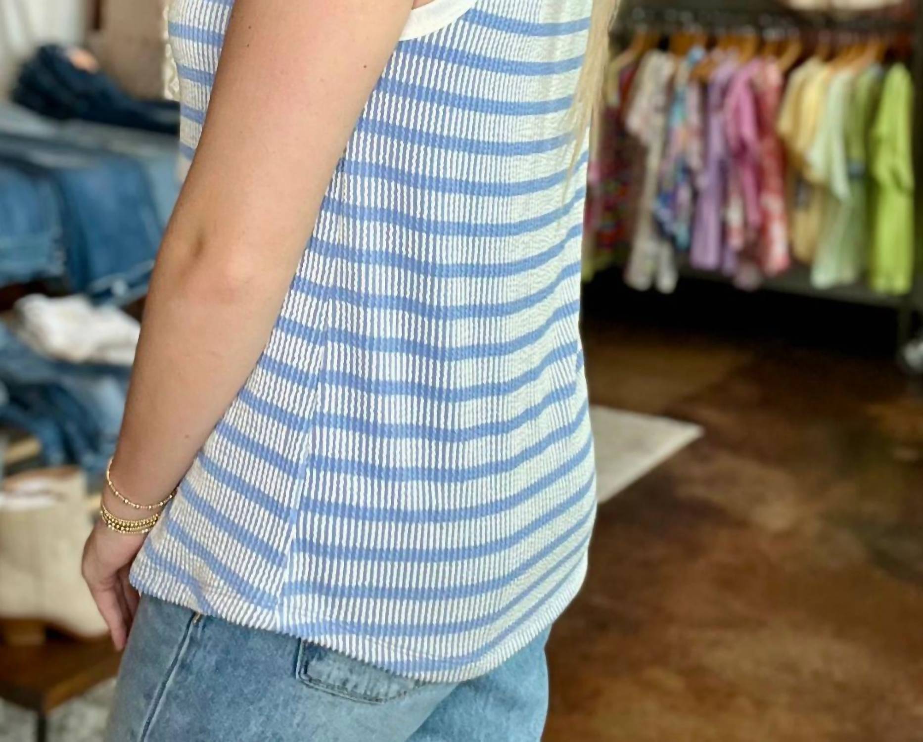 Staccato - Textured Stripe Top