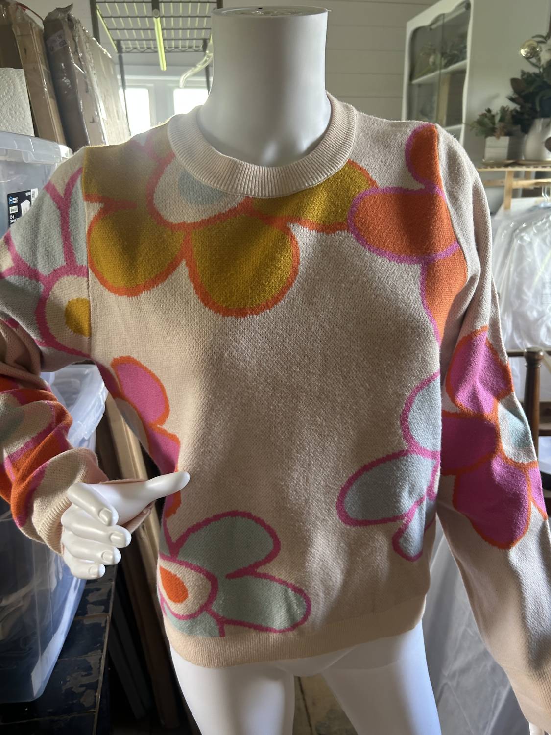Thml - Women's Knit Flower Sweater