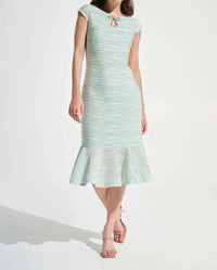 Joseph Ribkoff - Cascade Knit Flounce Dress