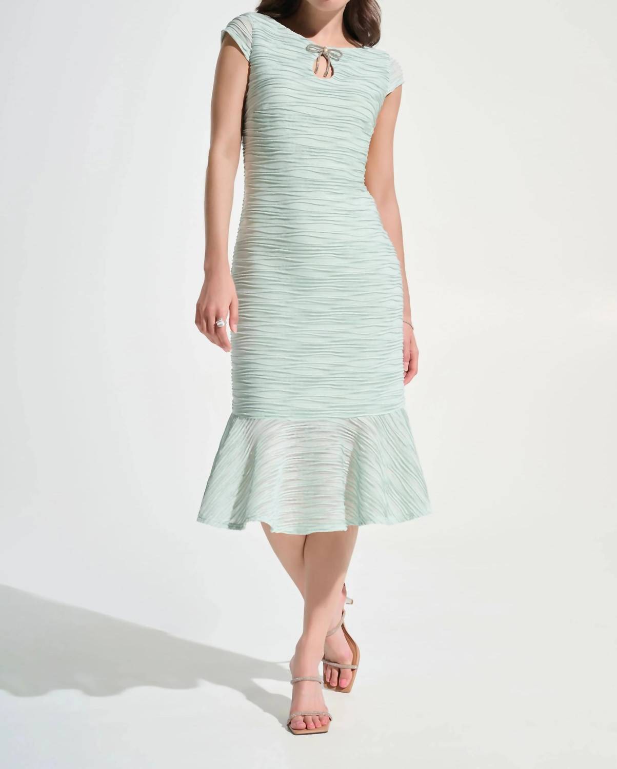 Joseph Ribkoff - Cascade Knit Flounce Dress