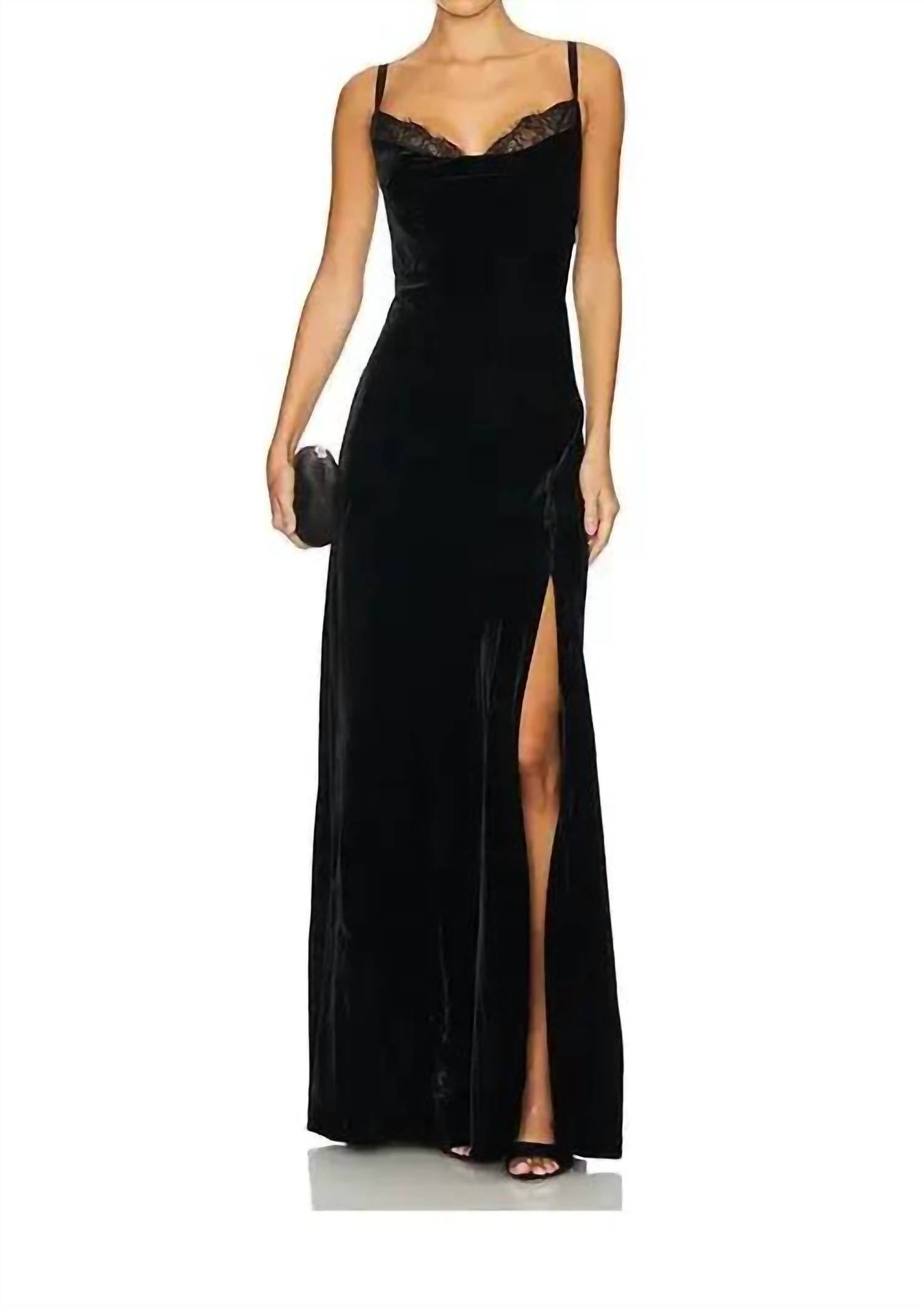 L'Agence - Long Lace Gown