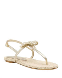 STUART WEITZMAN Women's Felicity Espadrille Thong Sandals in light gold - women's sandal