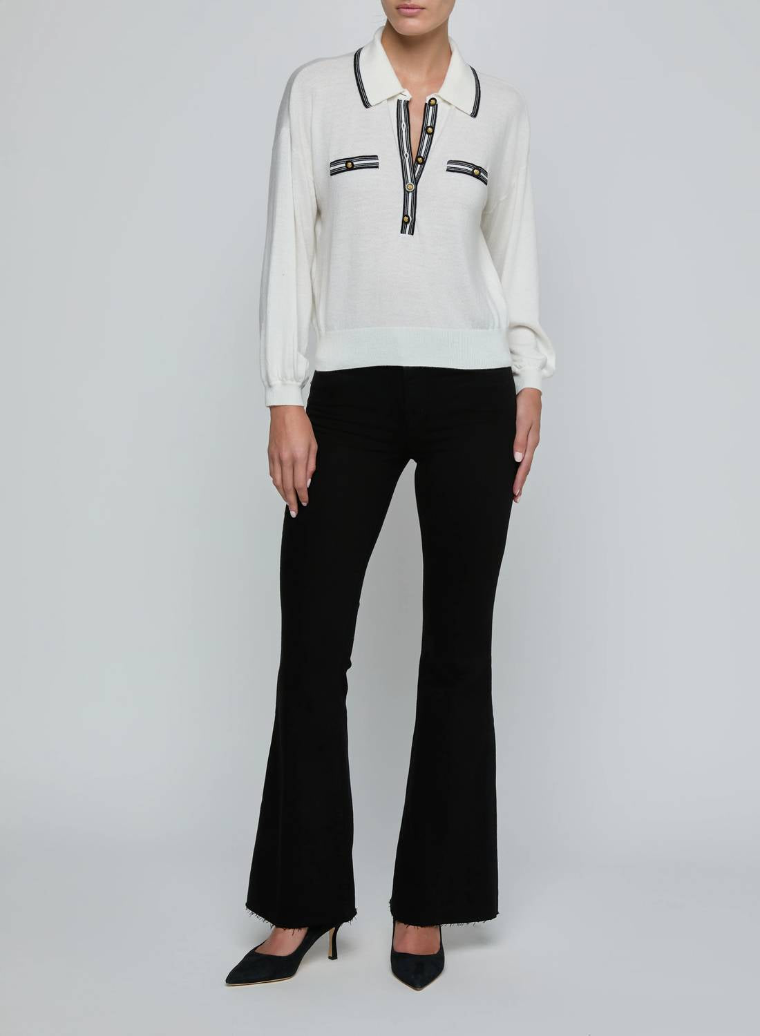 L'Agence - Malaki Cropped Sweater