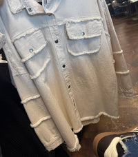 Fantastic Fawn - Buttoned Frayed Shacket