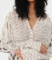 Maria Cher Zarate Jinny Long Dress in ecru - women's dress - detail view