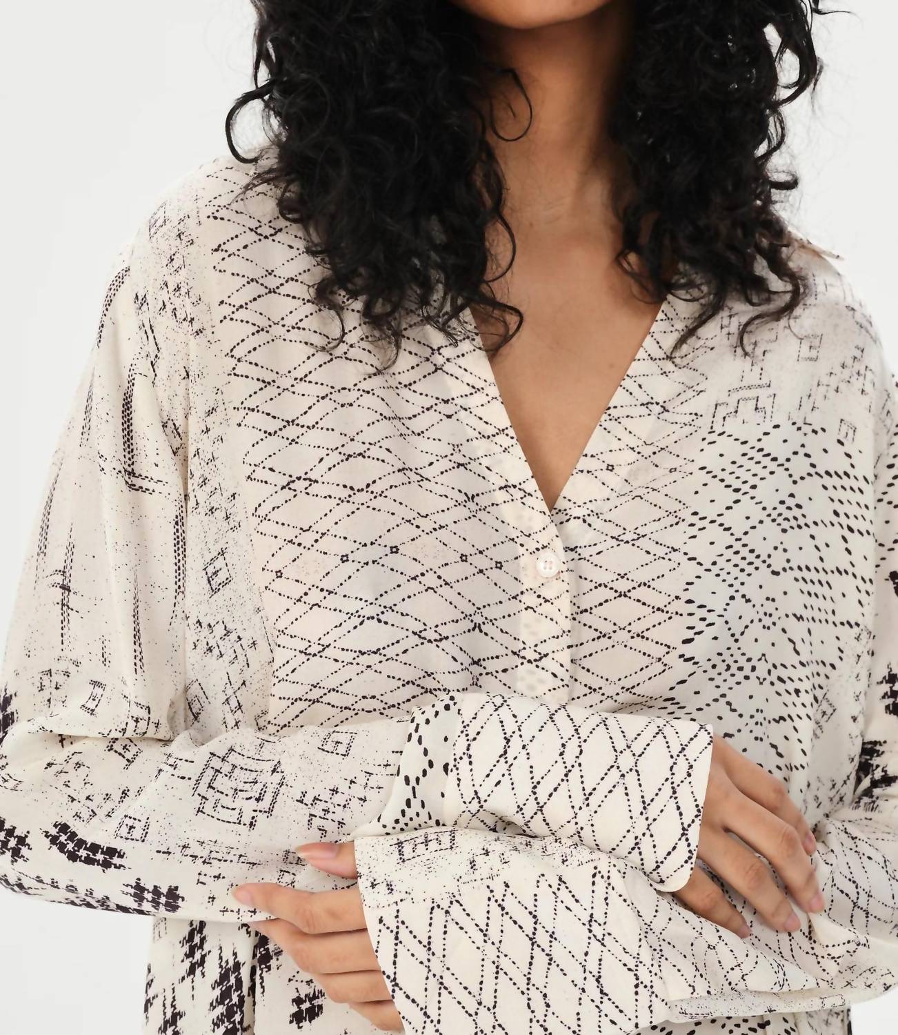 Maria Cher Zarate Jinny Long Dress in ecru - women's dress - detail view