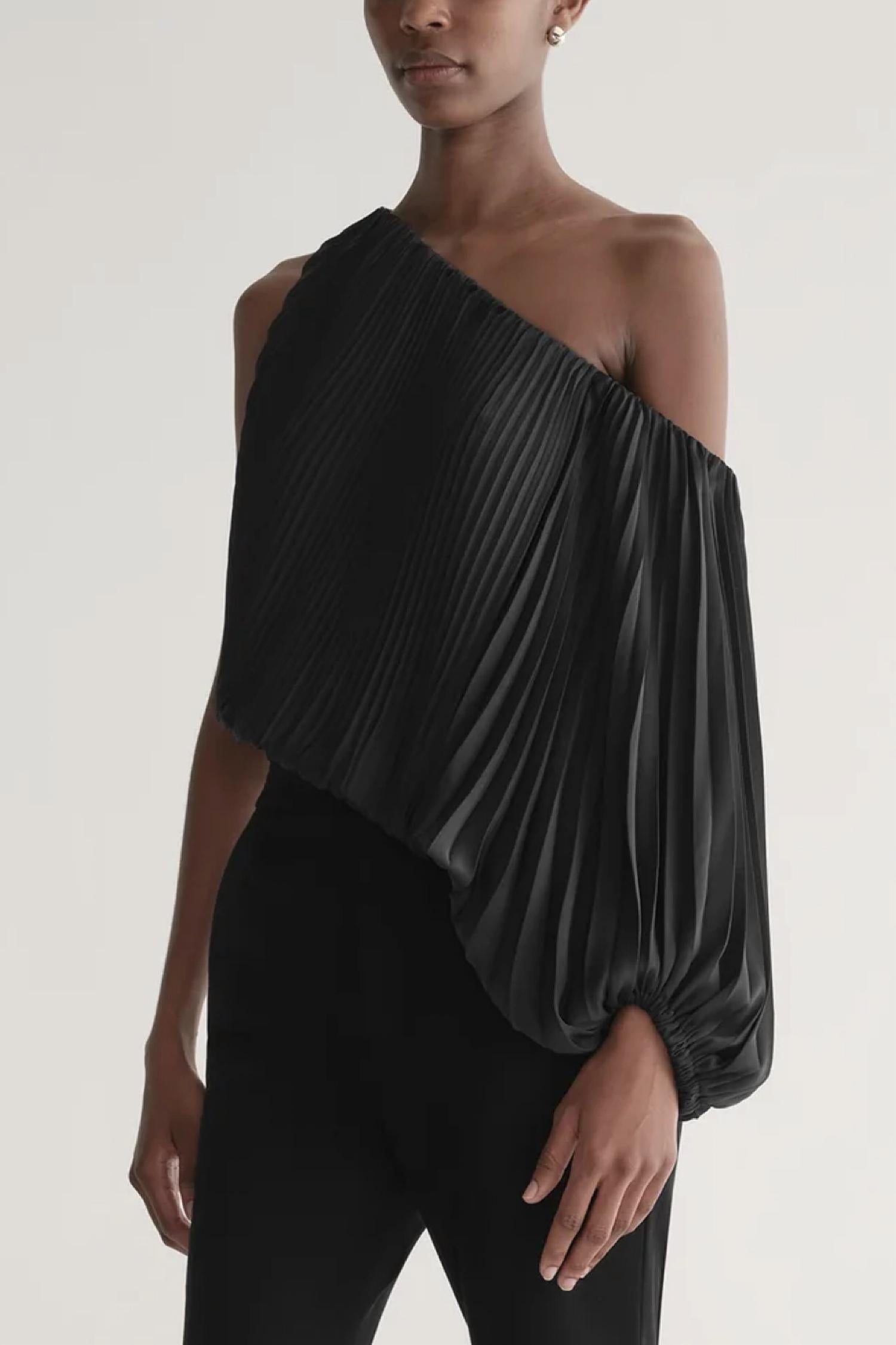 A.L.C. Mara Top in black - women's blouse - alternate view
