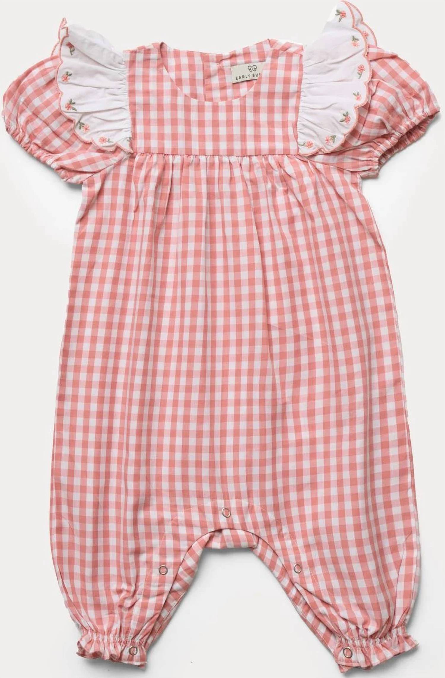 Early Sunday - Girl's Mia Gingham Check Romper