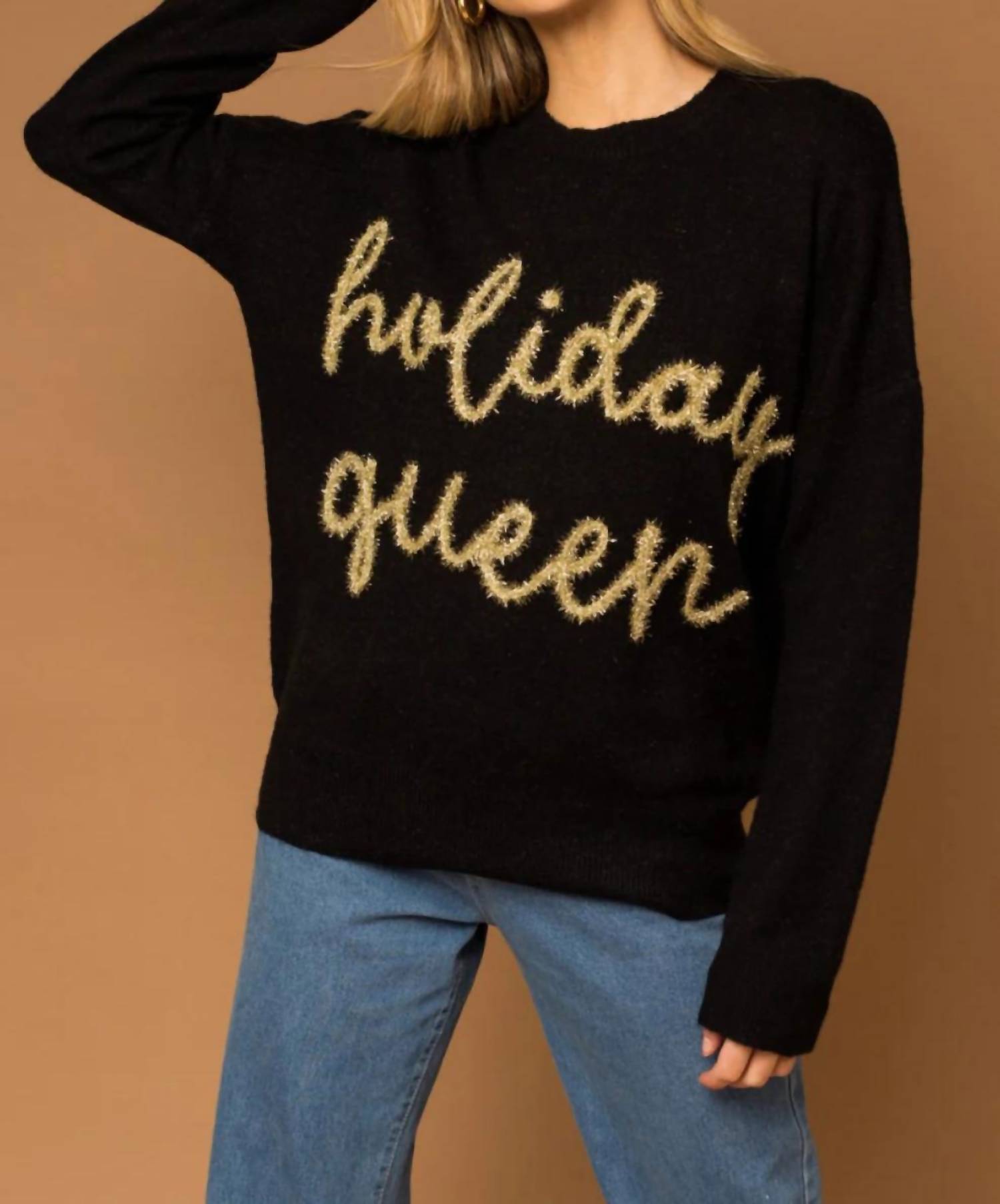 Le Lis - Holiday Queen Tinsel Sweater