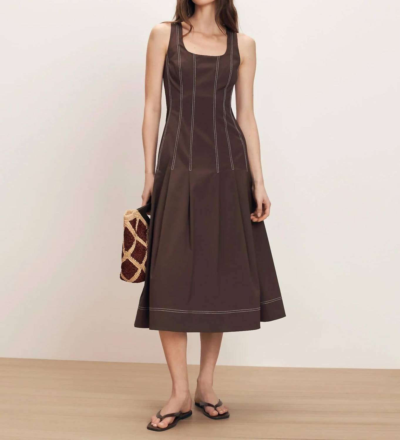 Veronica Beard - Jolie Cotton Poplin Midi Dress