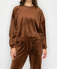 Knit Riot - Velour Lounge Crew Sweater