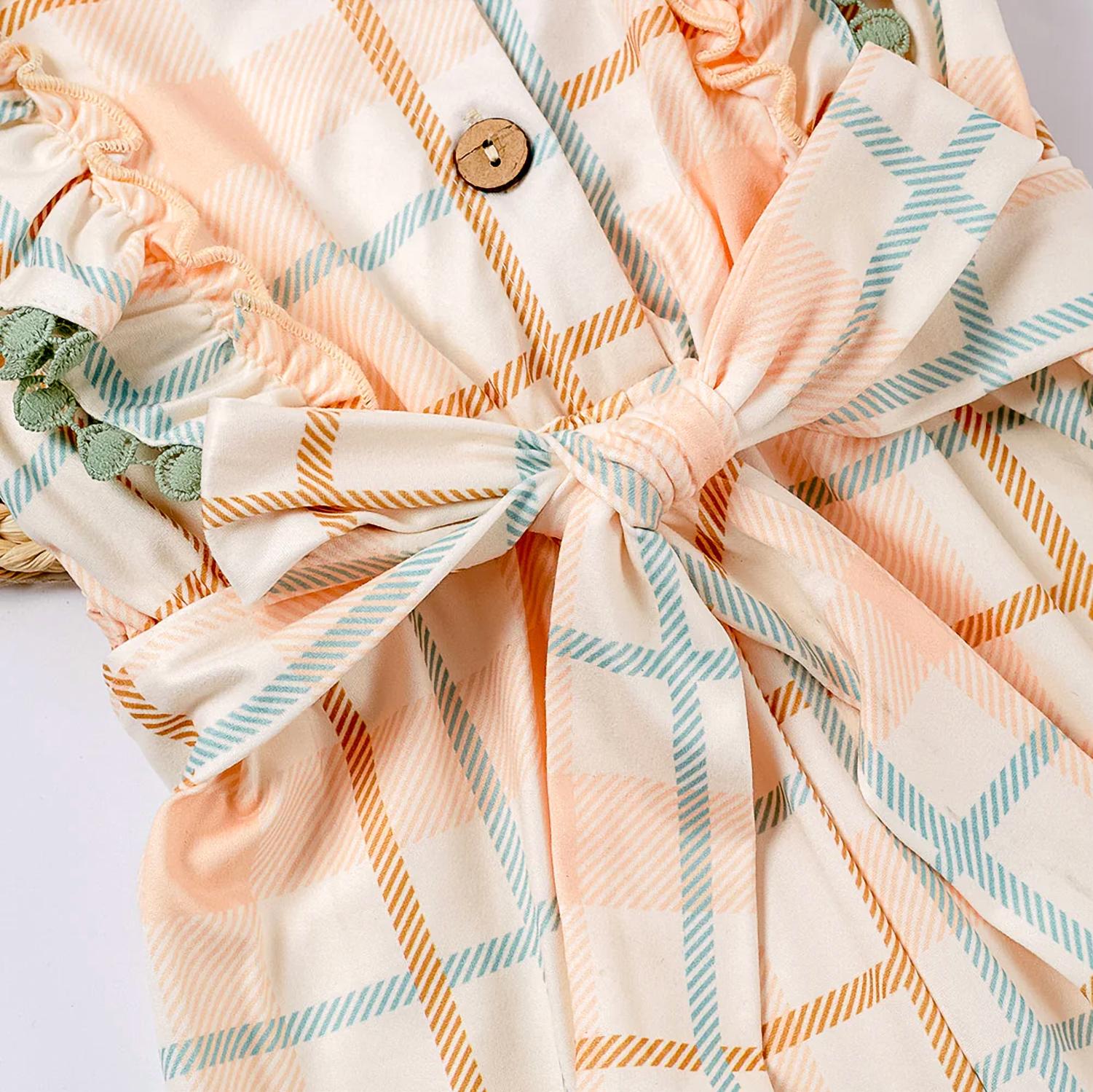 Okie + Lou - Girls Country Plaid Jumpsuit