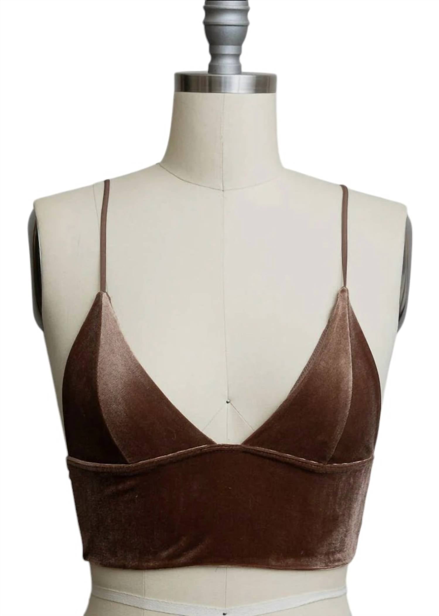 Leto - Velvet Longline Bralette