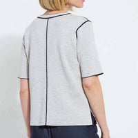 Lysse Odessa Reversible Tee in navy grey - women's t-shirt - view 5