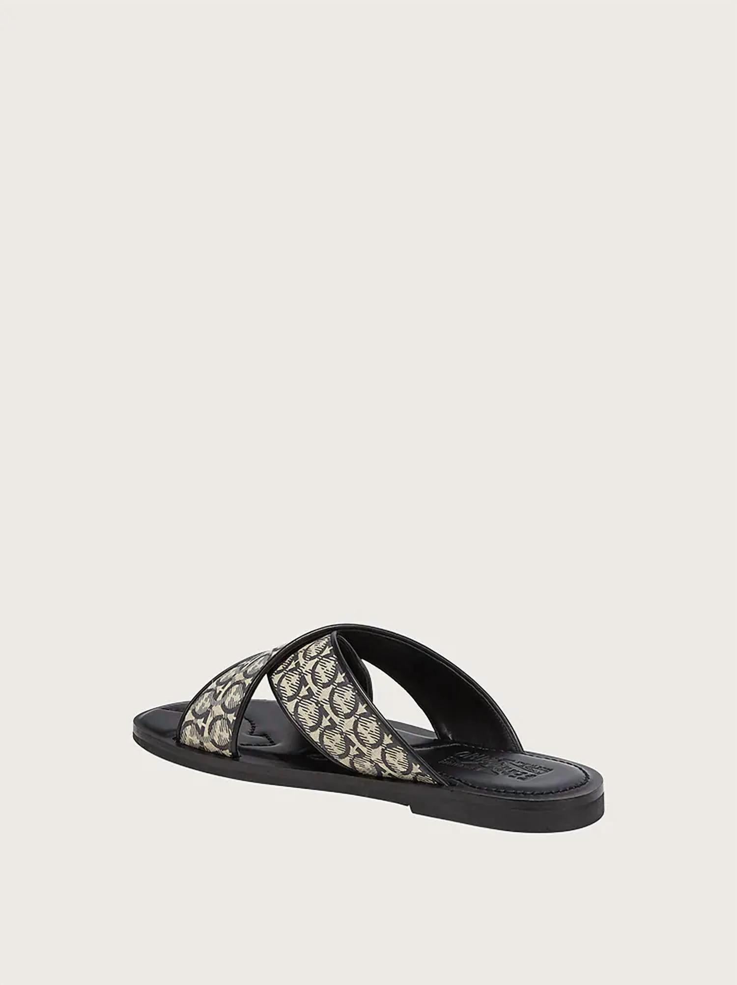 Salvatore Ferragamo - Men's Gancini Cross-over Strap Sandals
