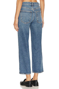 AGOLDE Women's Harper Mid Rise Crop Straight Jean in moor - women's jeans - alternate view