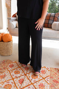 GILLI Casual Comfort Loungwear Set in black - women's sleepwear - alternate view