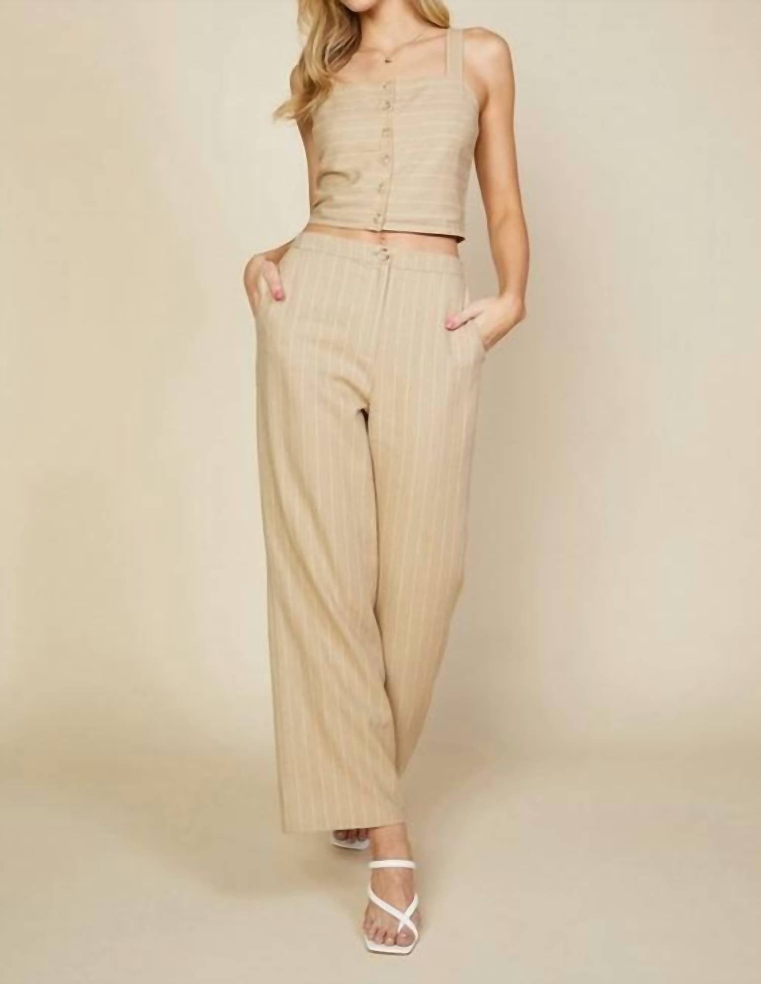 Lined Linen Button Top