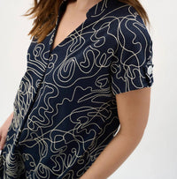 Joseph Ribkoff - Abstract Print Trapeze Dress