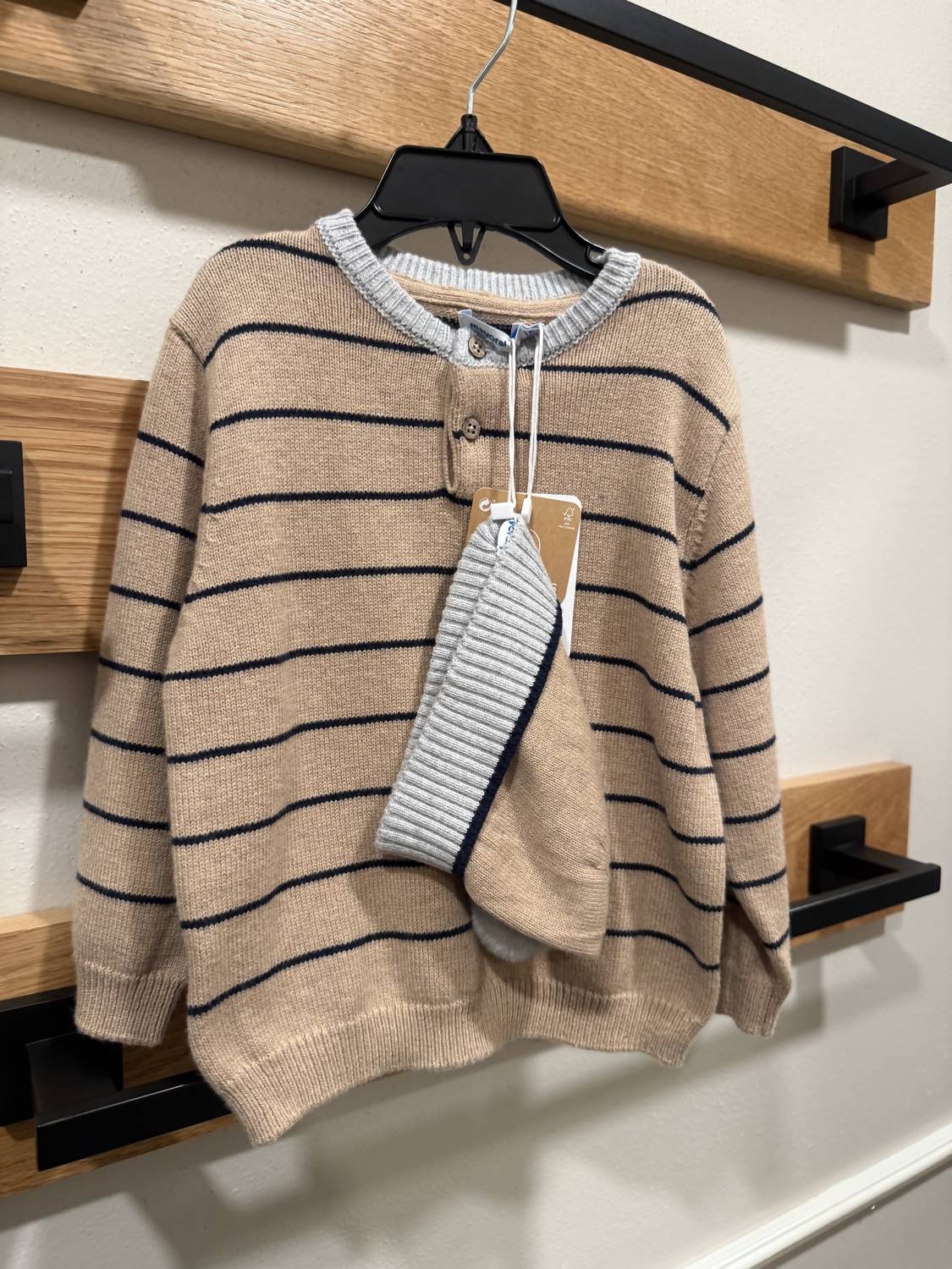 Mayoral - Boy's Striped Jersey Hat Set
