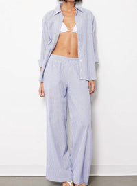 Bobi - Wide Leg Pant With Smocked Waist