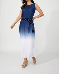 Frank Lyman - Ombré Pleated Long Dress