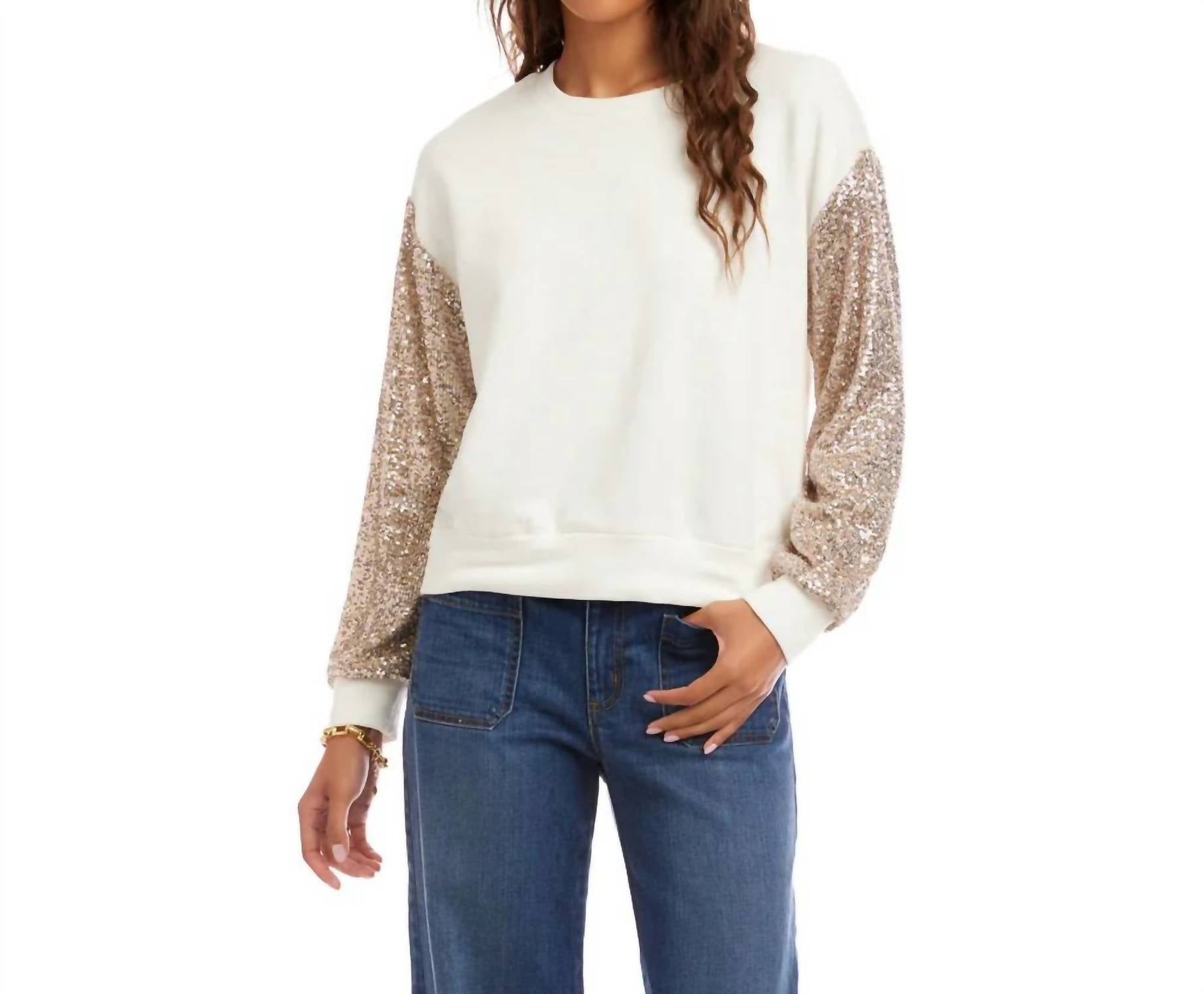 Karen Kane - Stassi Sequin Sleeve Top